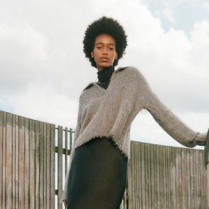 Madewell Brushed Polo Sweater Size M